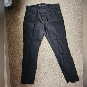 Old Navy black distressed Rockstar jeggings